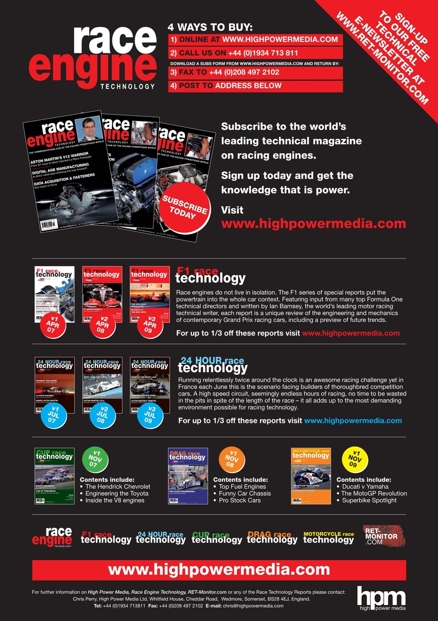 Race Engine Technology Preview Pages