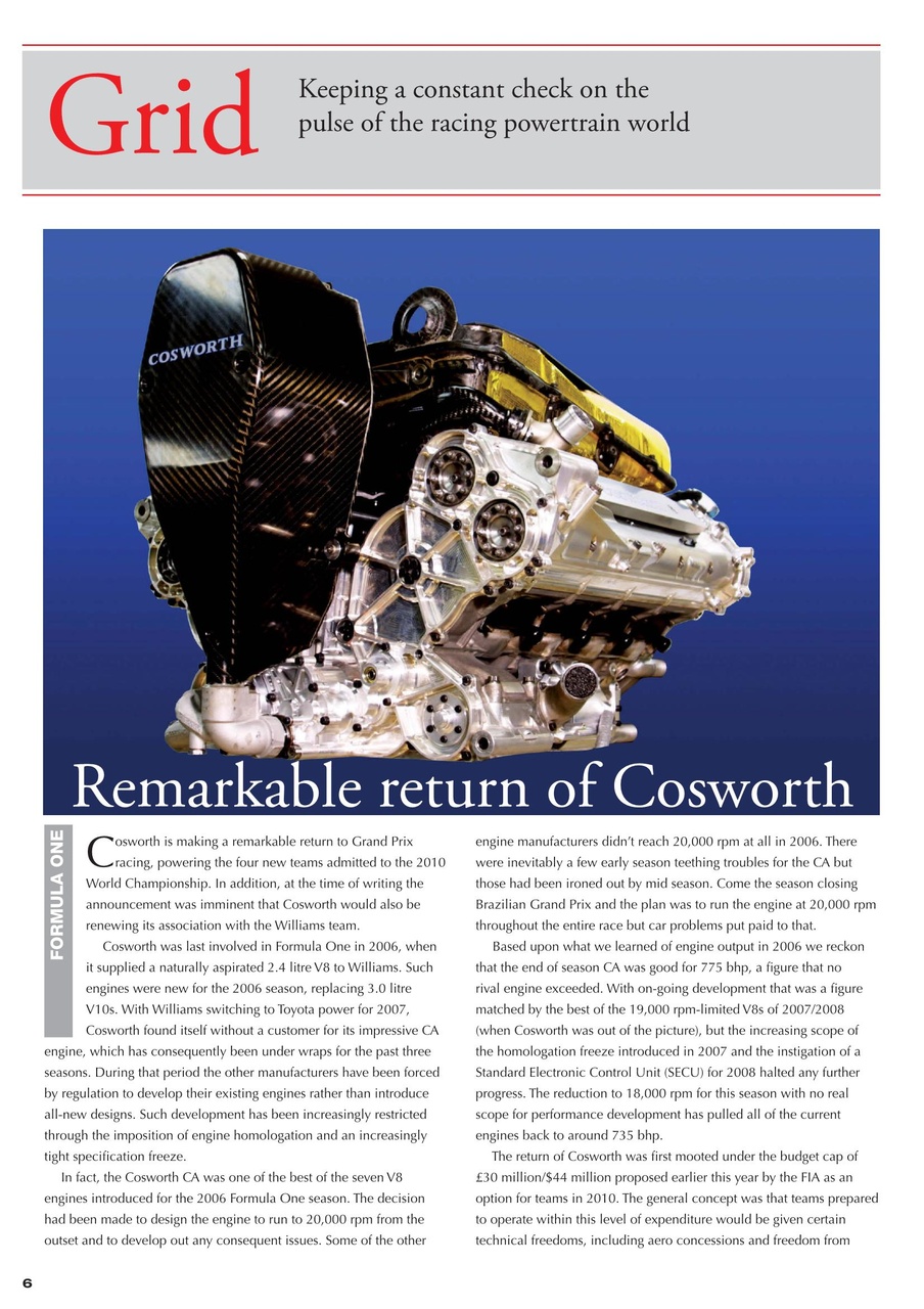 Race Engine Technology Preview Pages