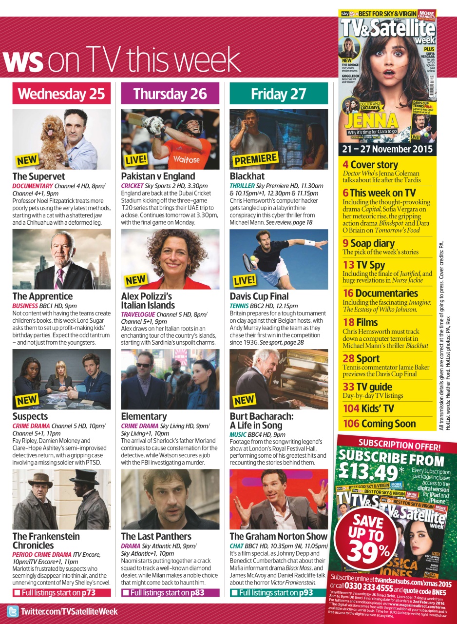 TV & Satellite Week Preview Pages