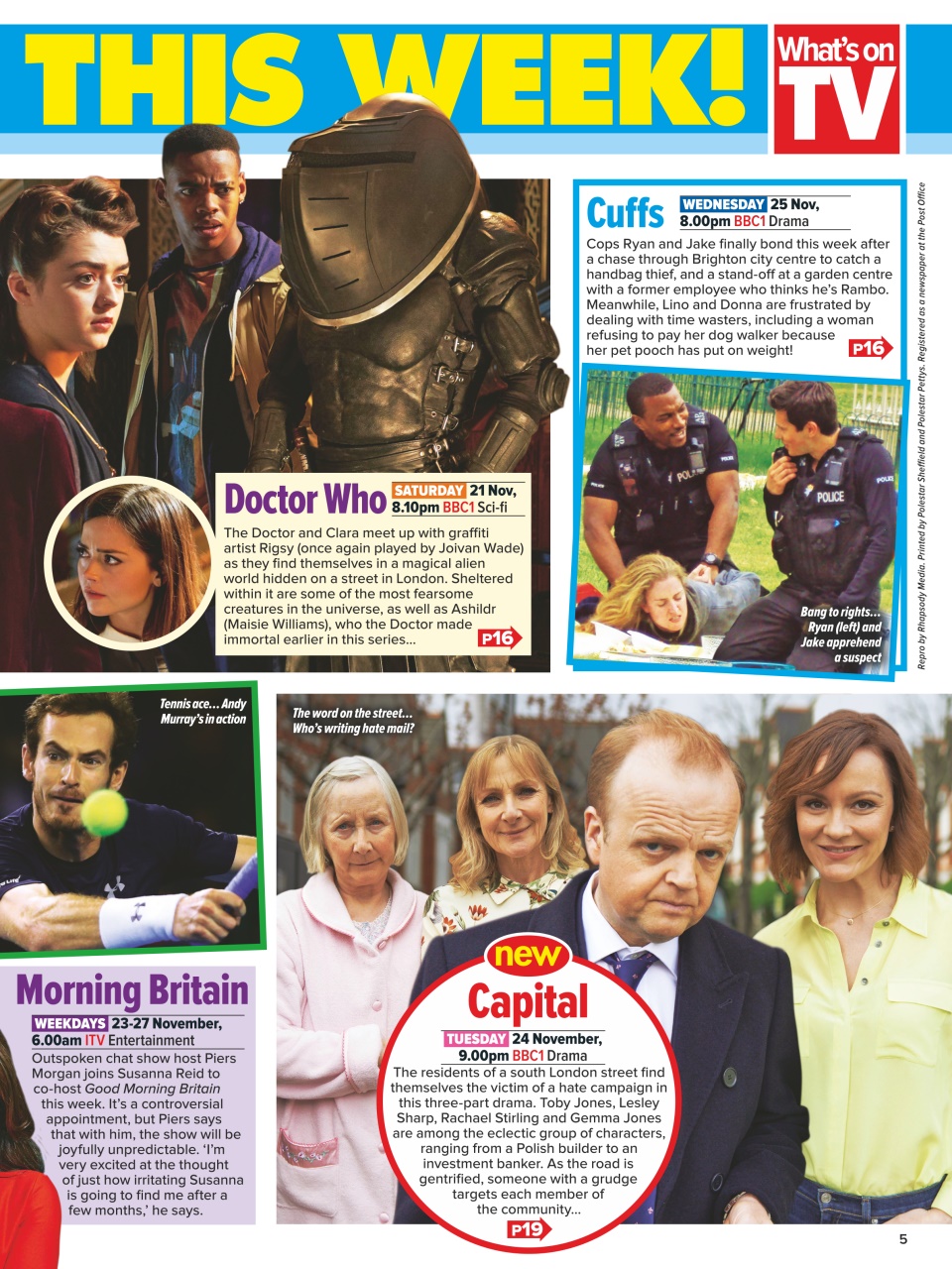 What's on TV Preview Pages