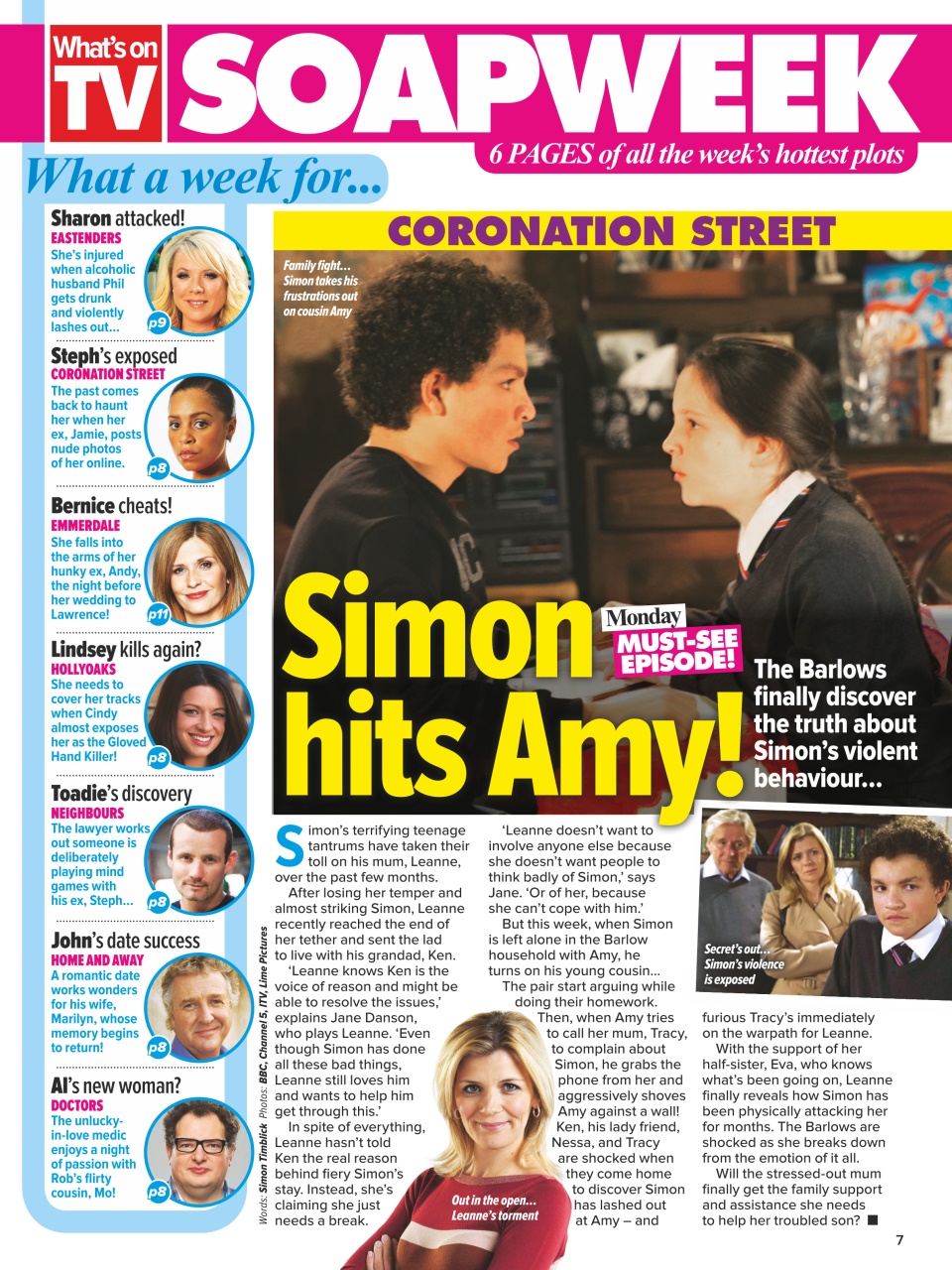 What's on TV Preview Pages