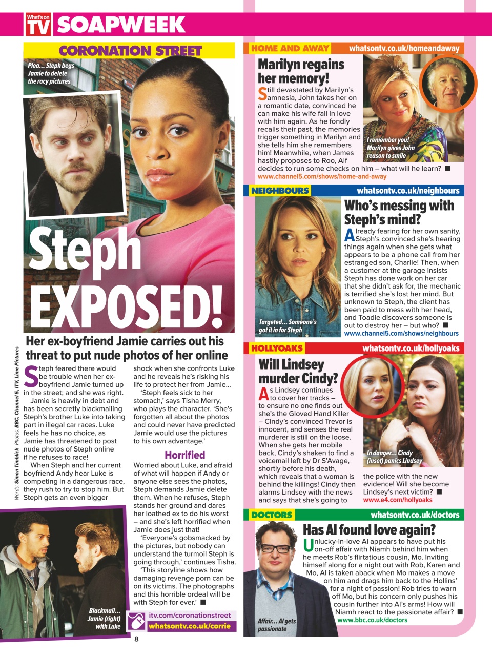 What's on TV Preview Pages