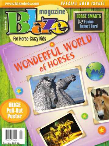 Blaze Magazine For Horse Crazy Kids issue Issue No. 50 Fall 2015