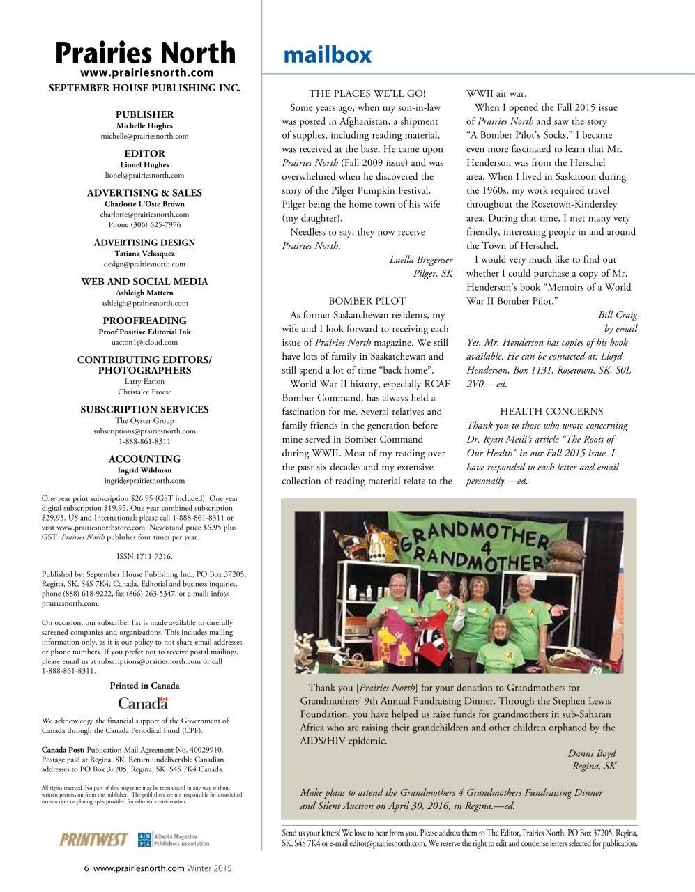 Prairies North Magazine Preview Pages