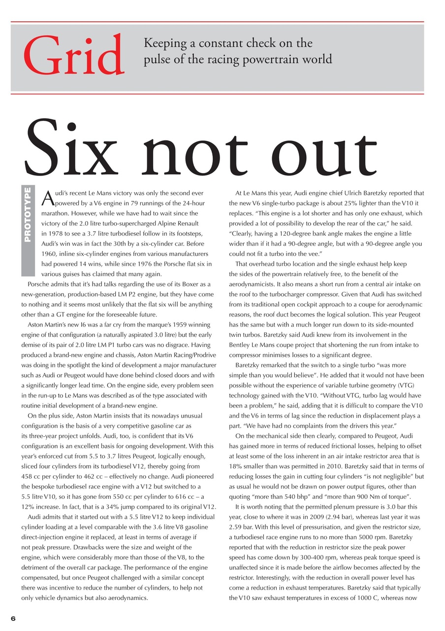 Race Engine Technology Preview Pages