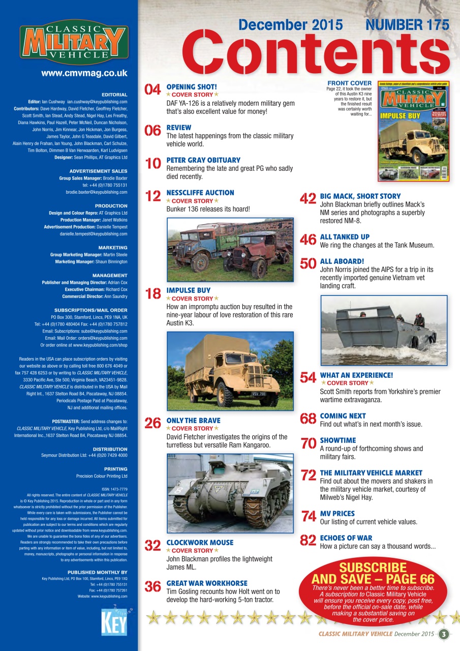 Classic Military Vehicle Preview Pages