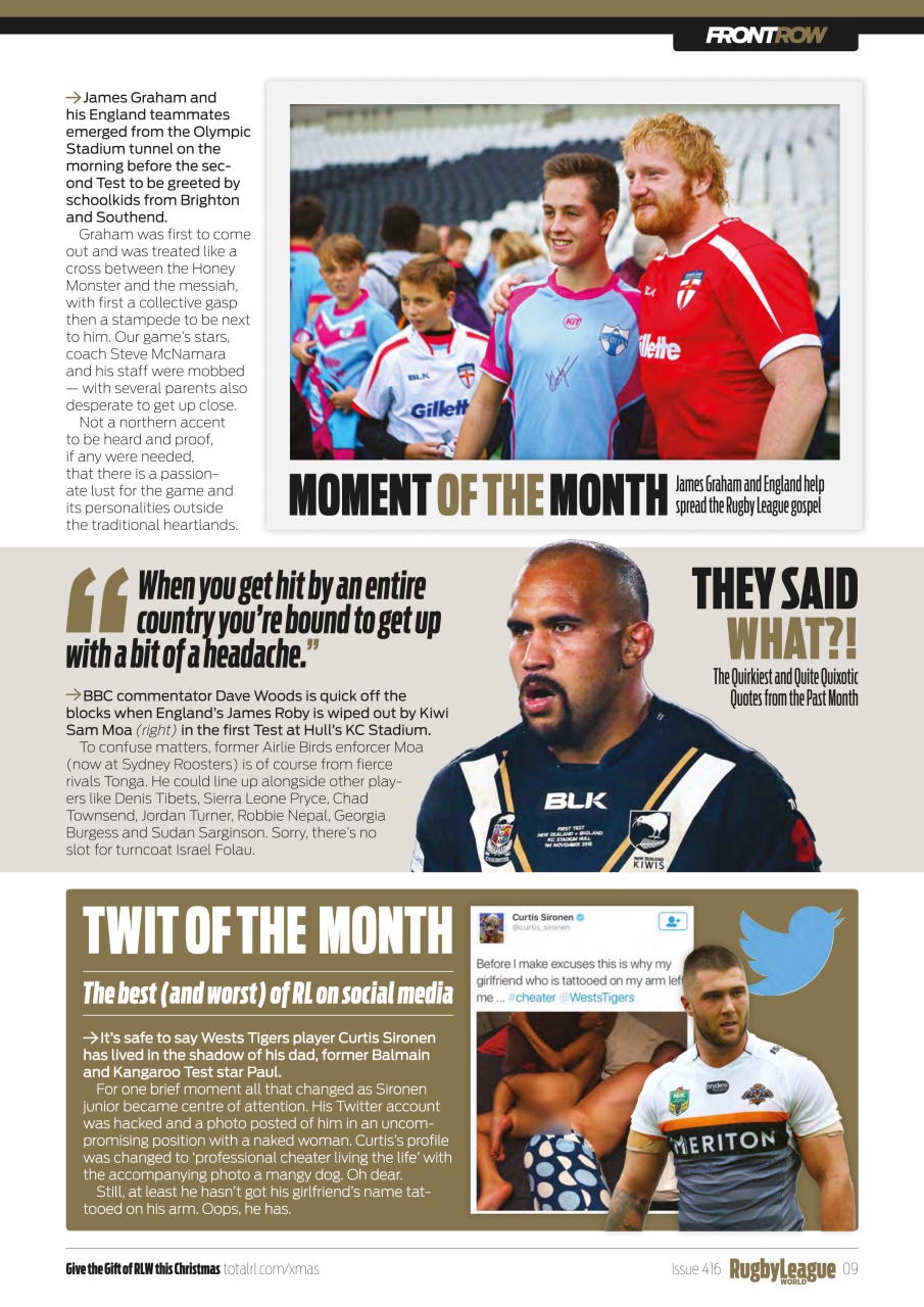 Rugby League World Preview Pages