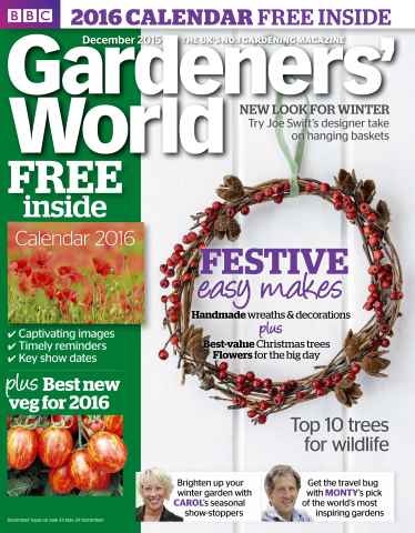 BBC Gardeners’ World Magazine issue December 2015