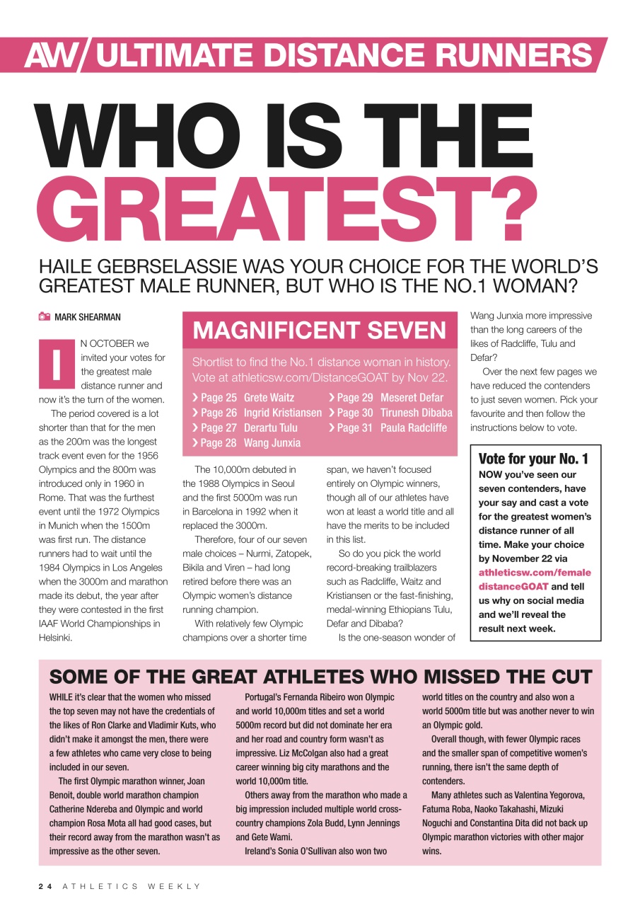 AW – Athletics Weekly Magazine Preview Pages