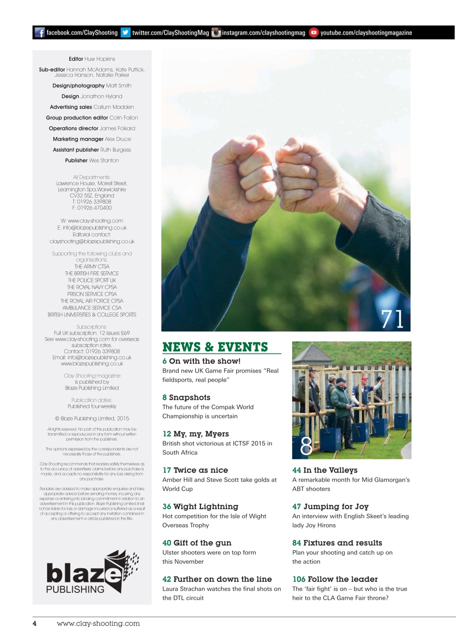 Clay Shooting Preview Pages
