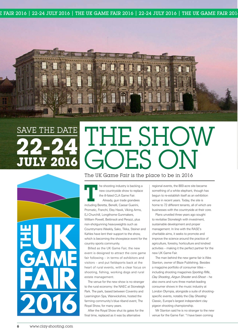 Clay Shooting Preview Pages