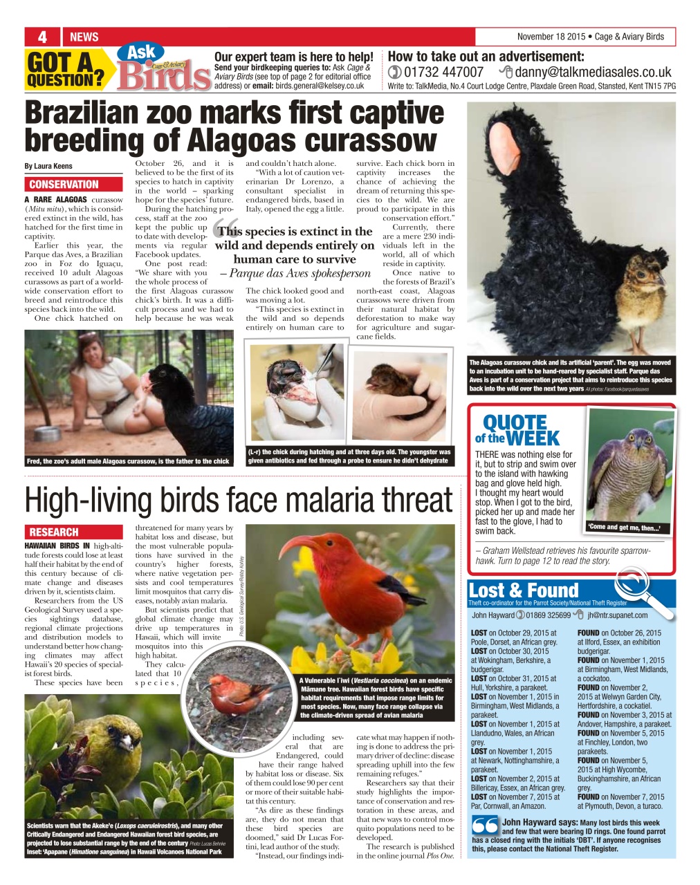 Cage & Aviary Birds Preview Pages