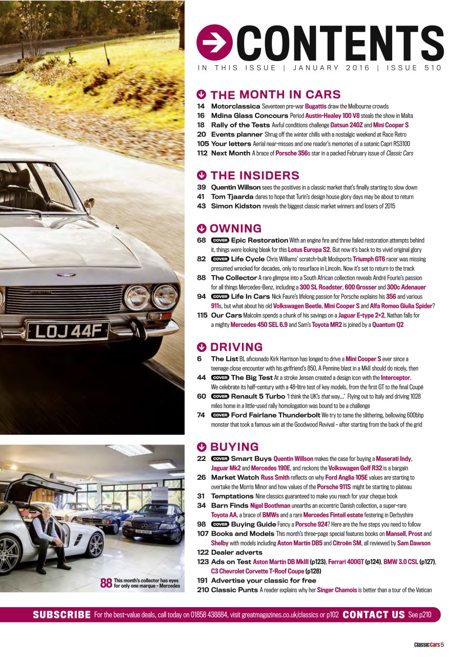 Classic Cars Preview Pages