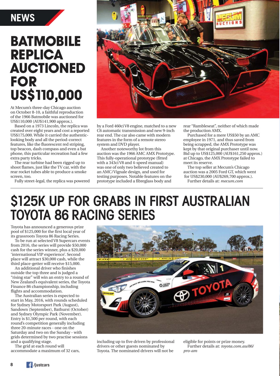 JUST CARS Preview Pages