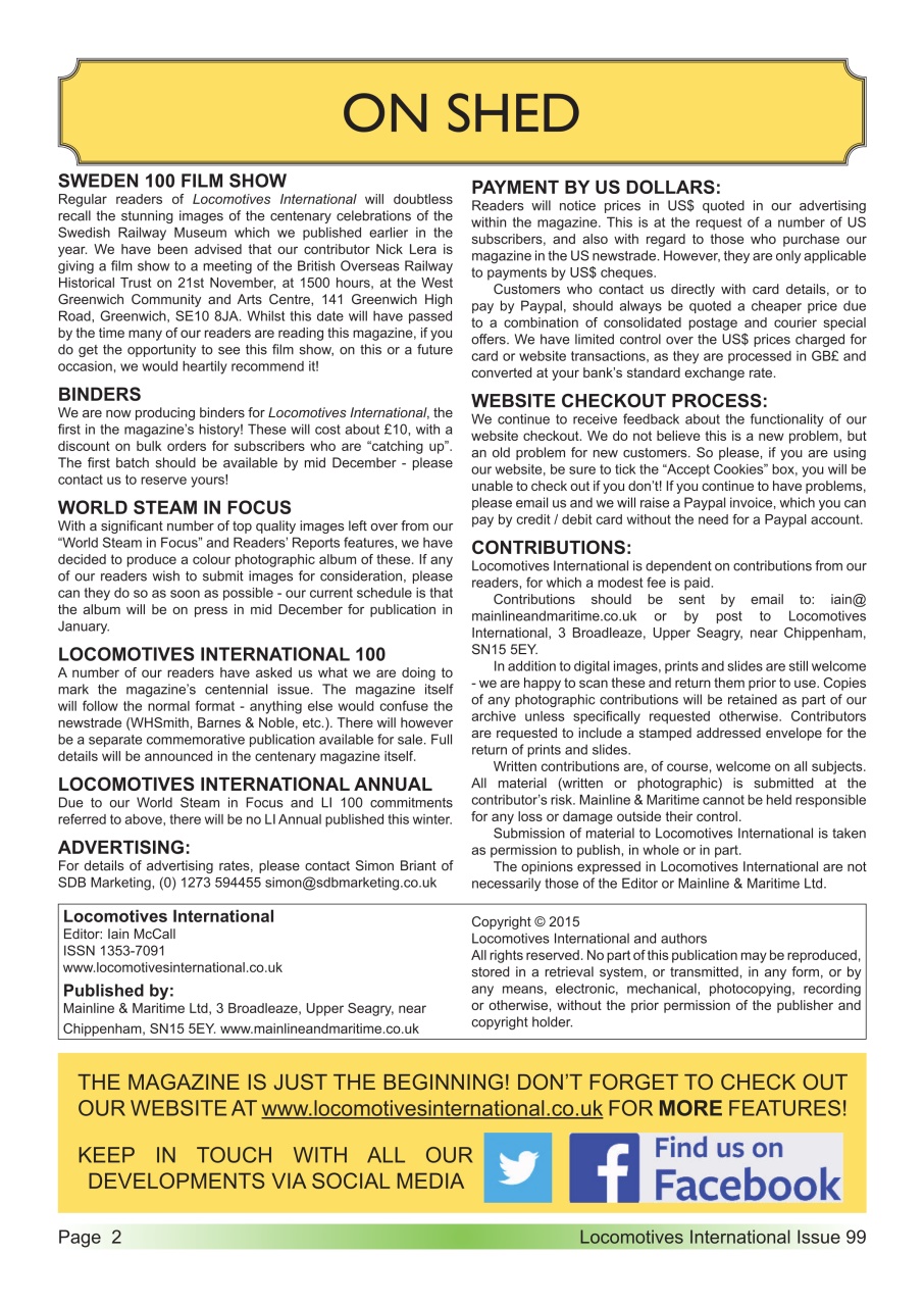 Locomotives International Preview Pages