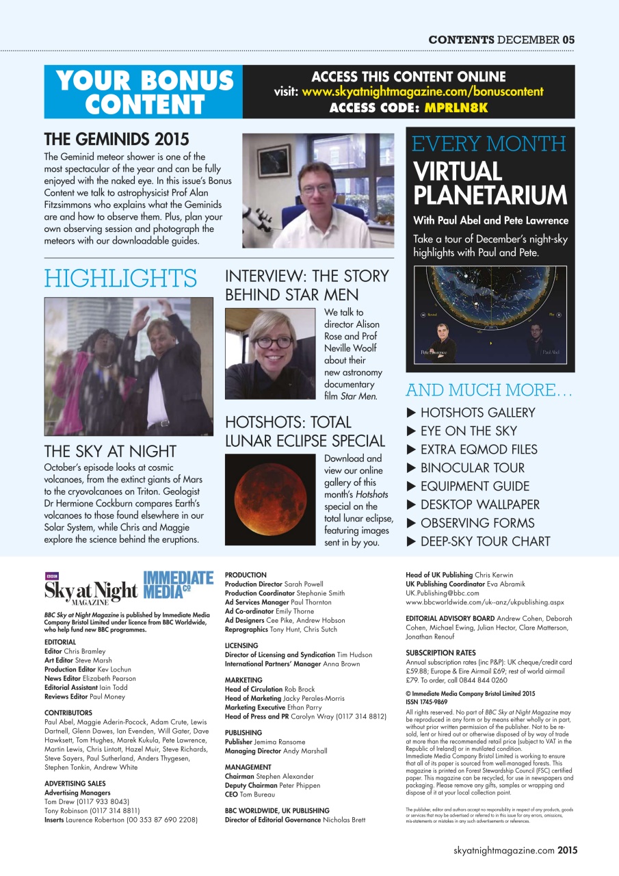 BBC Sky at Night Magazine Preview Pages