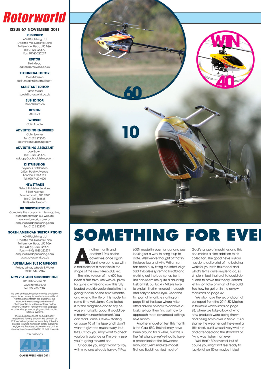Radio Control Rotor World Preview Pages