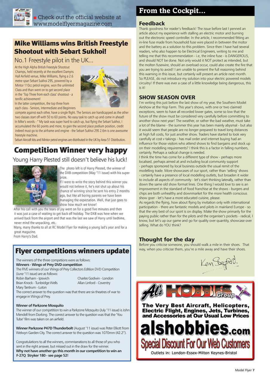 Radio Control Model Flyer Preview Pages