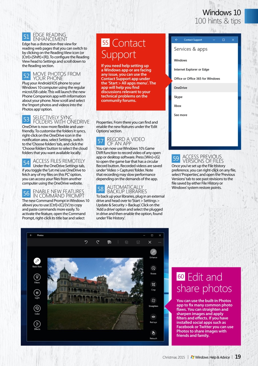 Windows Help & Advice Preview Pages