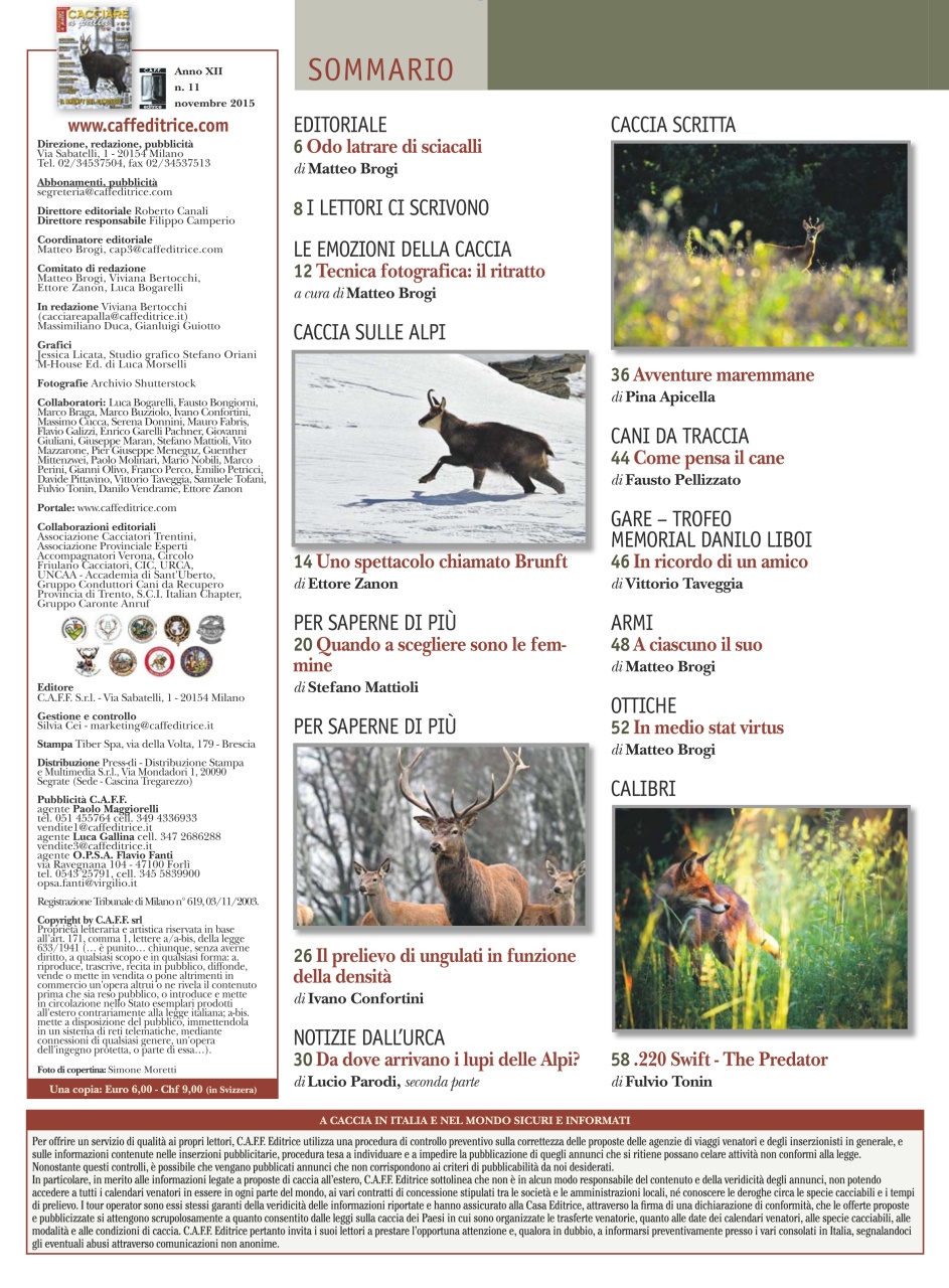 Caccia Magazine Preview Pages