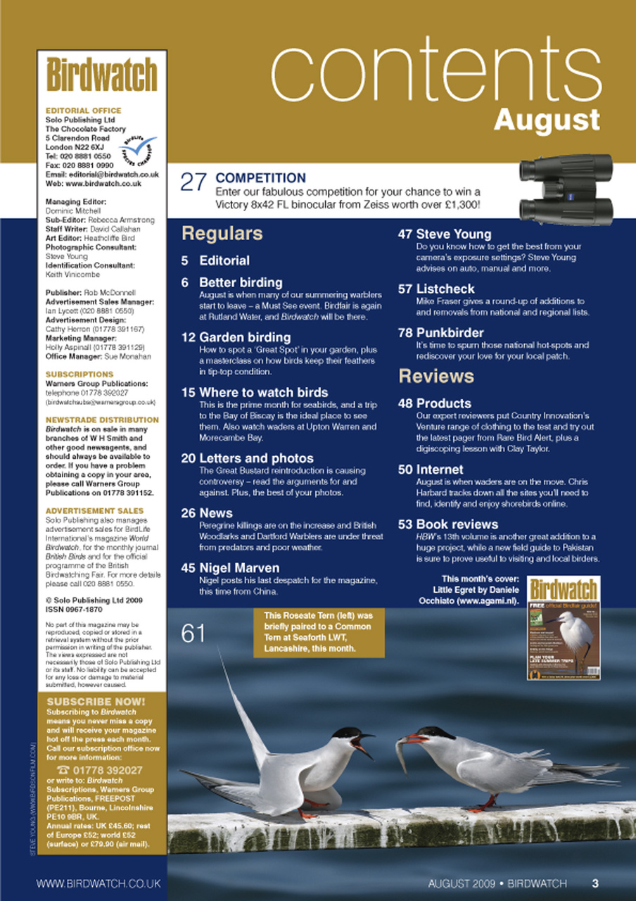 Birdwatch Magazine Preview Pages