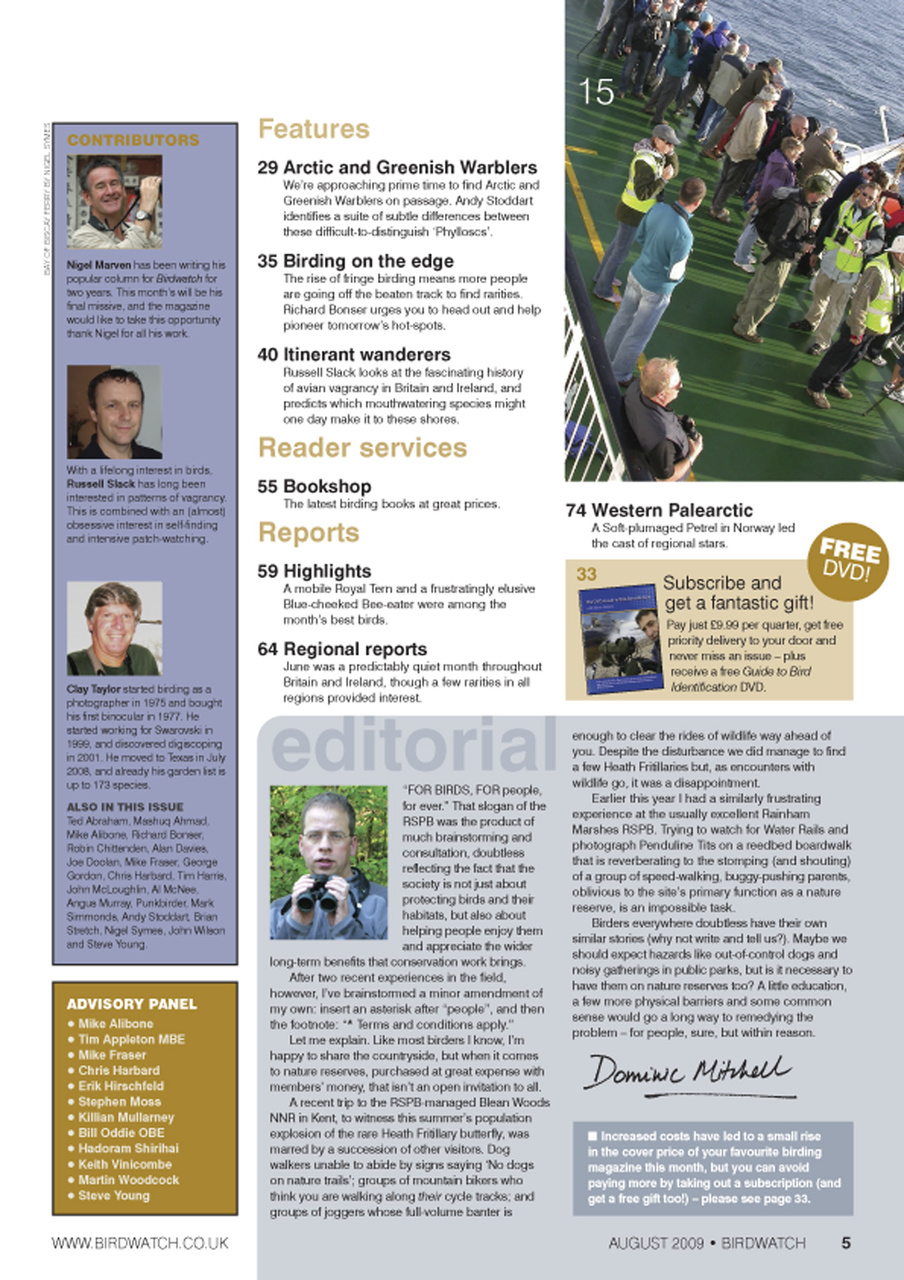 Birdwatch Magazine Preview Pages