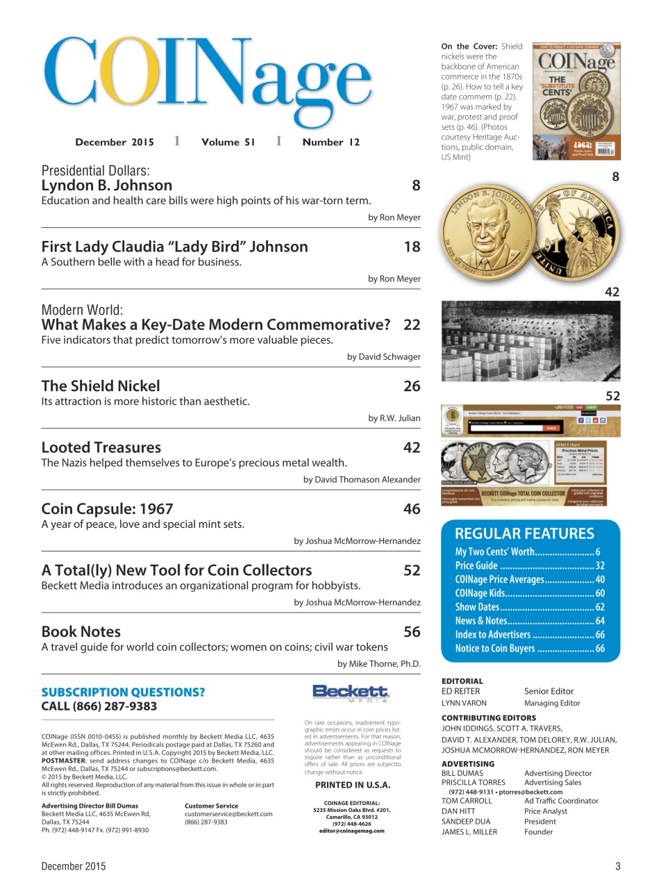 COINage Magazine Preview Pages