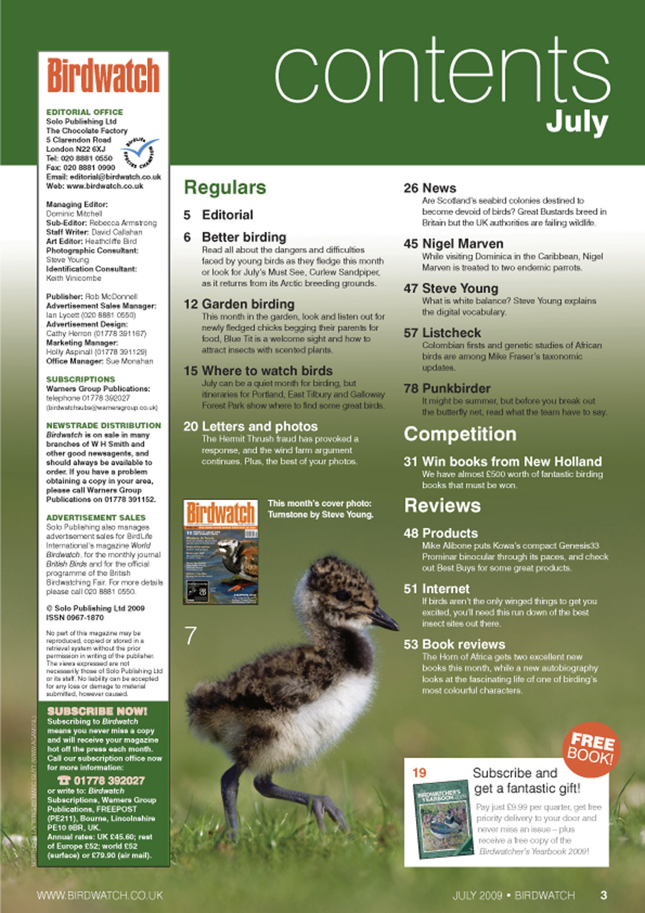 Birdwatch Magazine Preview Pages