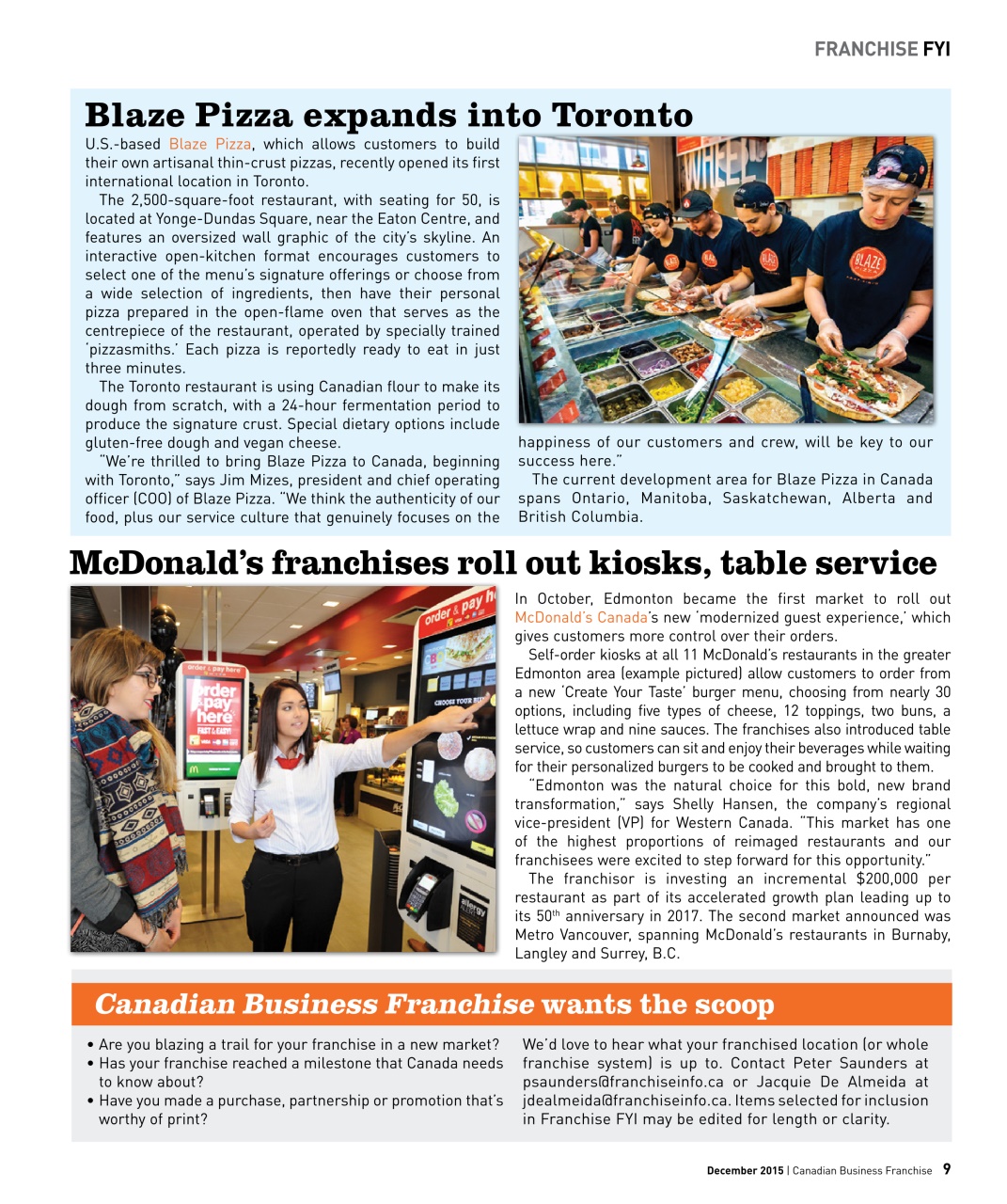 Canadian Business Franchise Preview Pages
