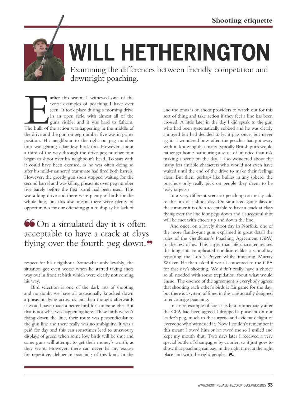 Shooting Gazette Preview Pages