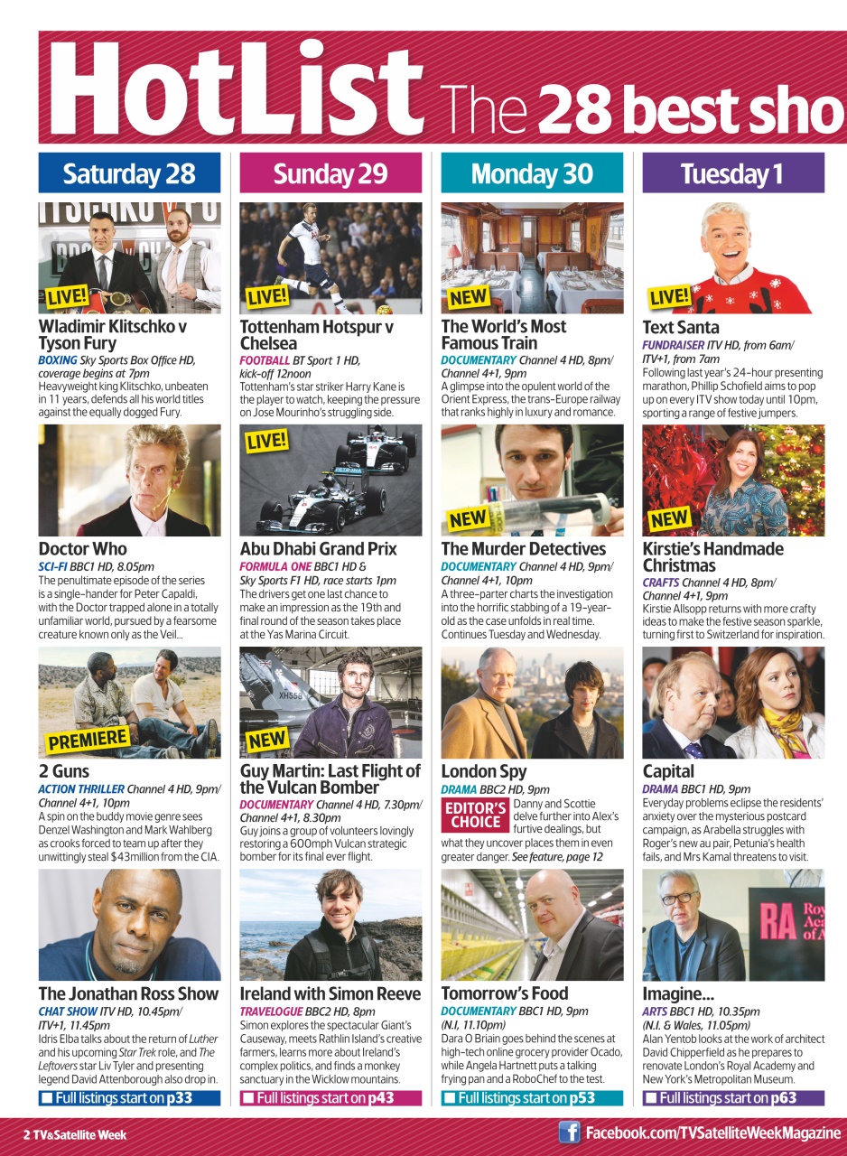 TV & Satellite Week Preview Pages