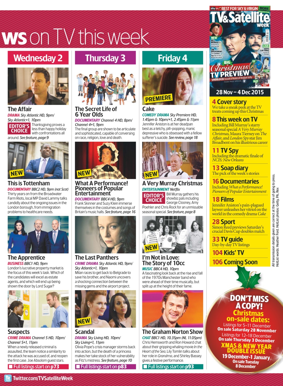 TV & Satellite Week Preview Pages