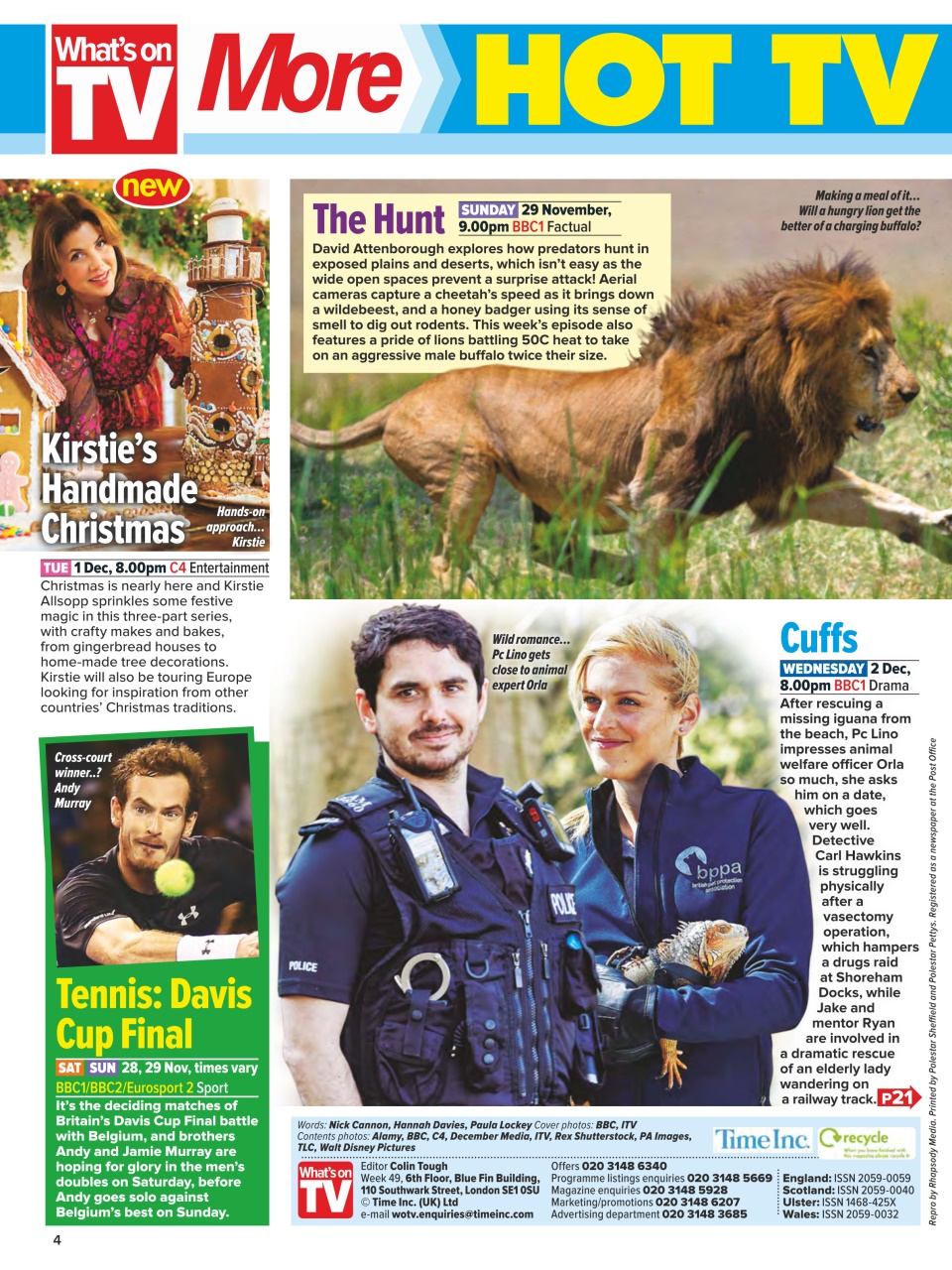 What's on TV Preview Pages