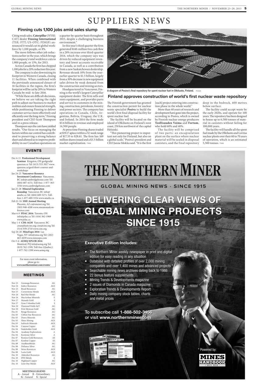The Northern Miner Preview Pages