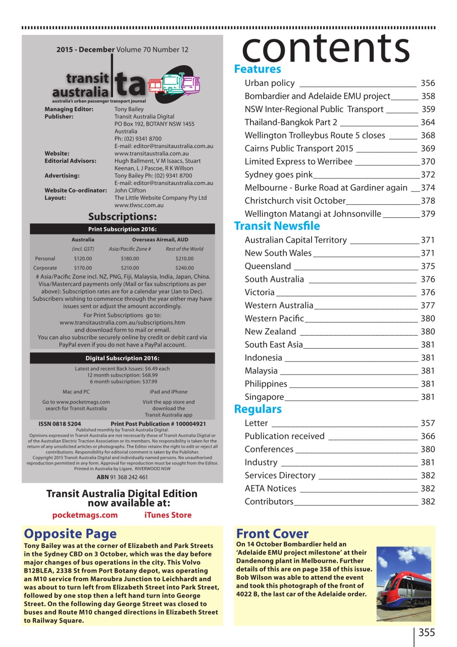 Transit Australia Preview Pages