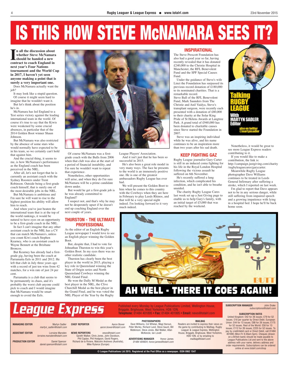 League Express Preview Pages