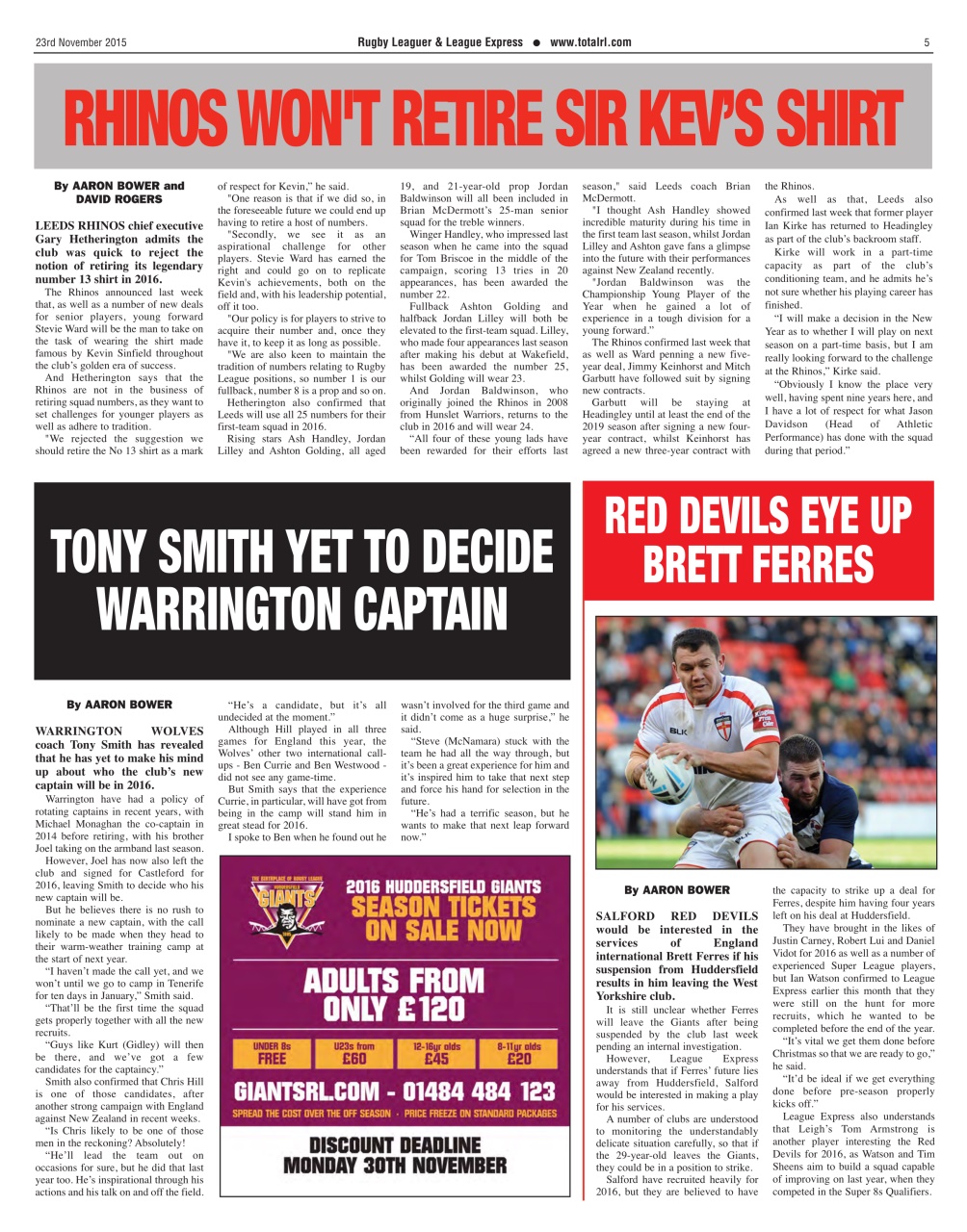 League Express Preview Pages