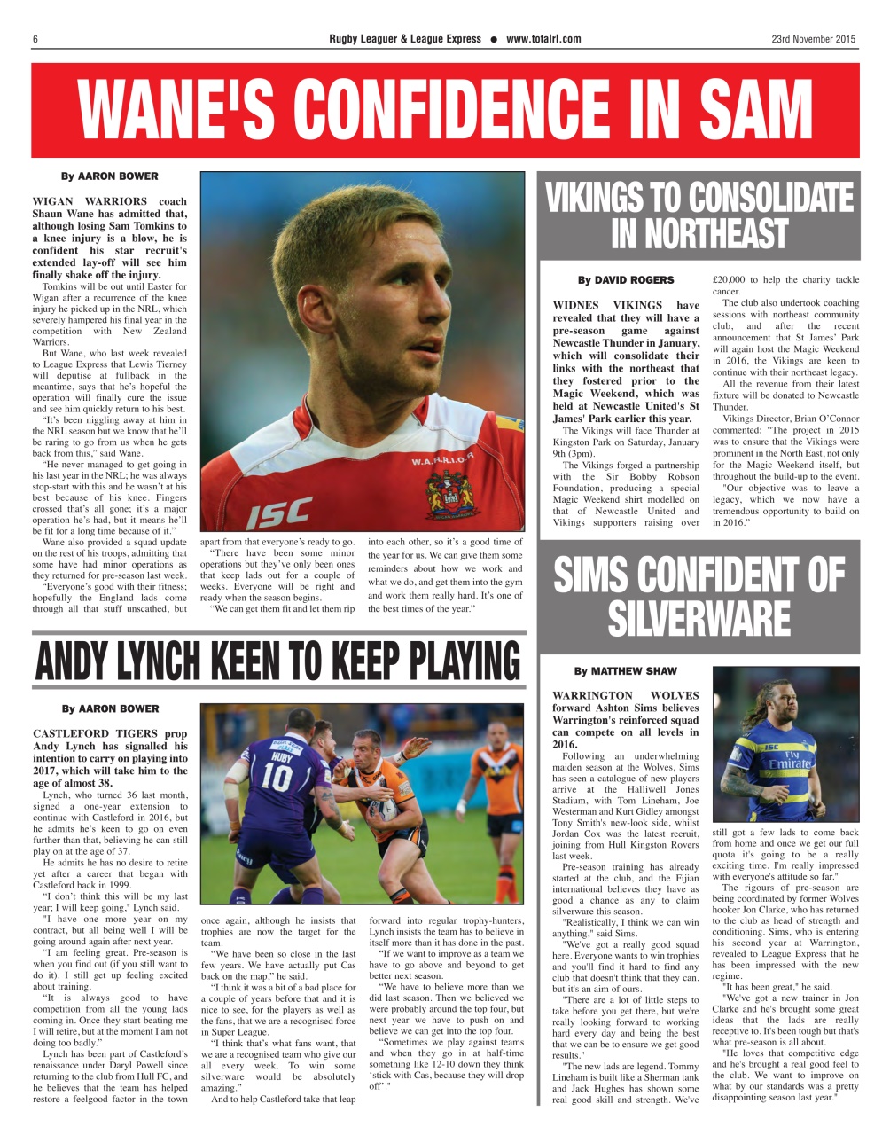 League Express Preview Pages