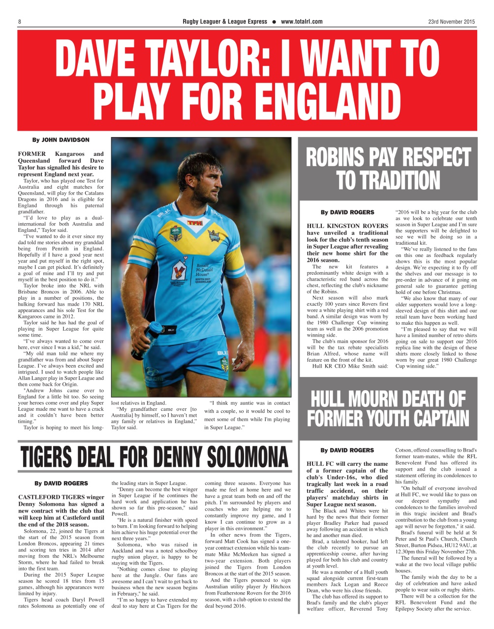 League Express Preview Pages