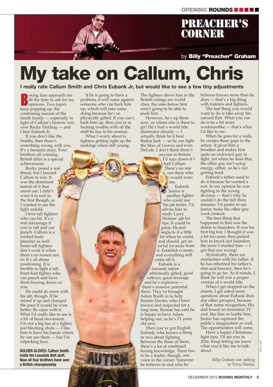 Boxing Monthly Preview Pages
