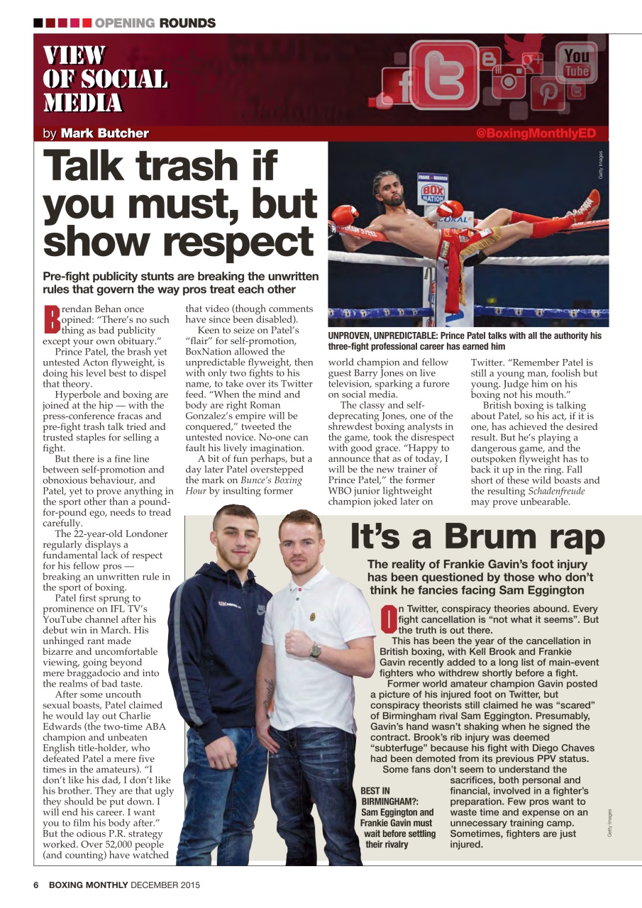 Boxing Monthly Preview Pages