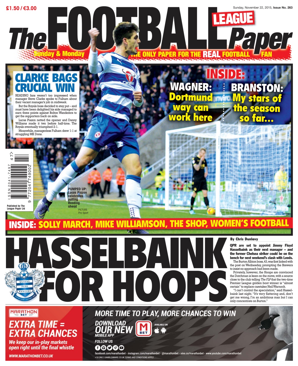The Football League Paper Preview Pages