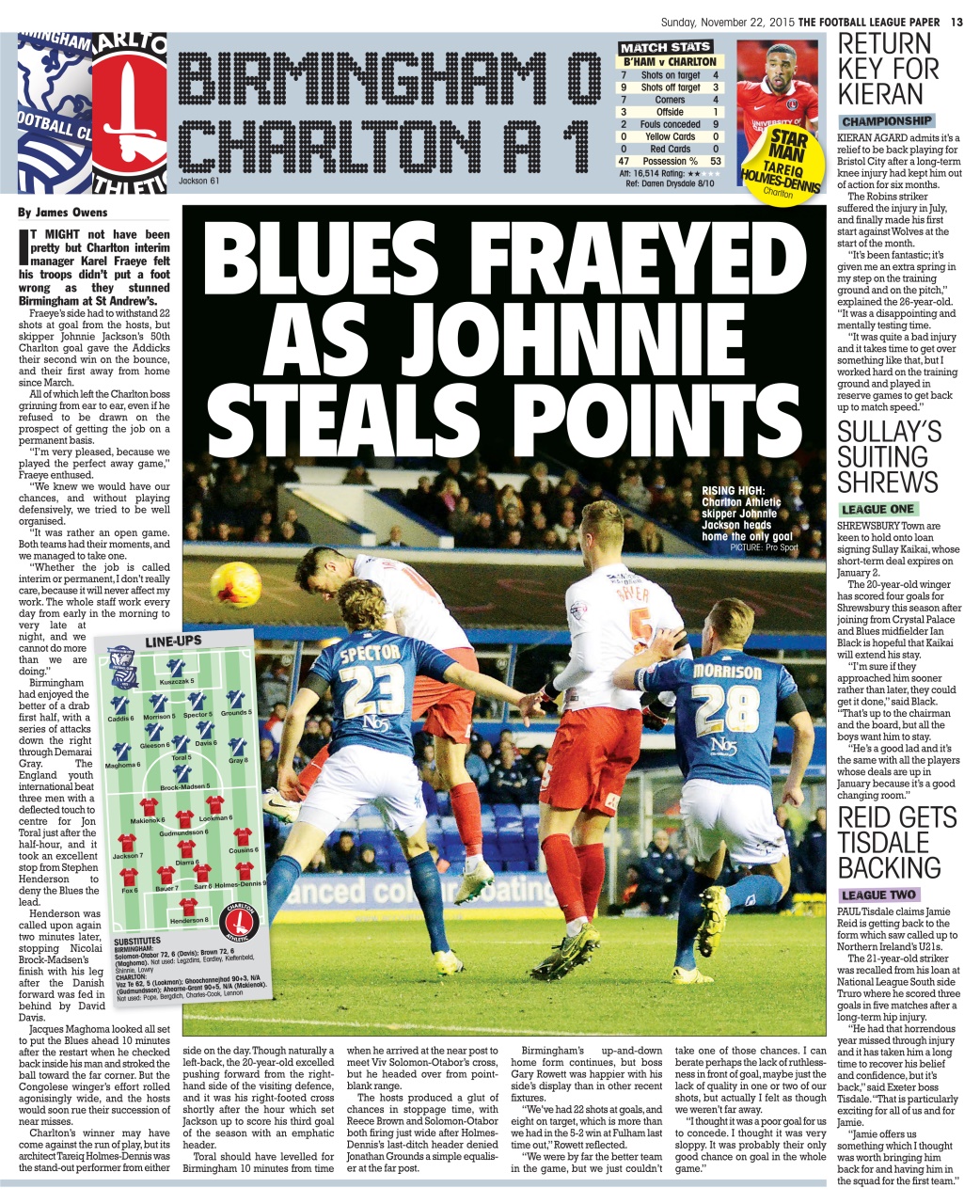 The Football League Paper Preview Pages