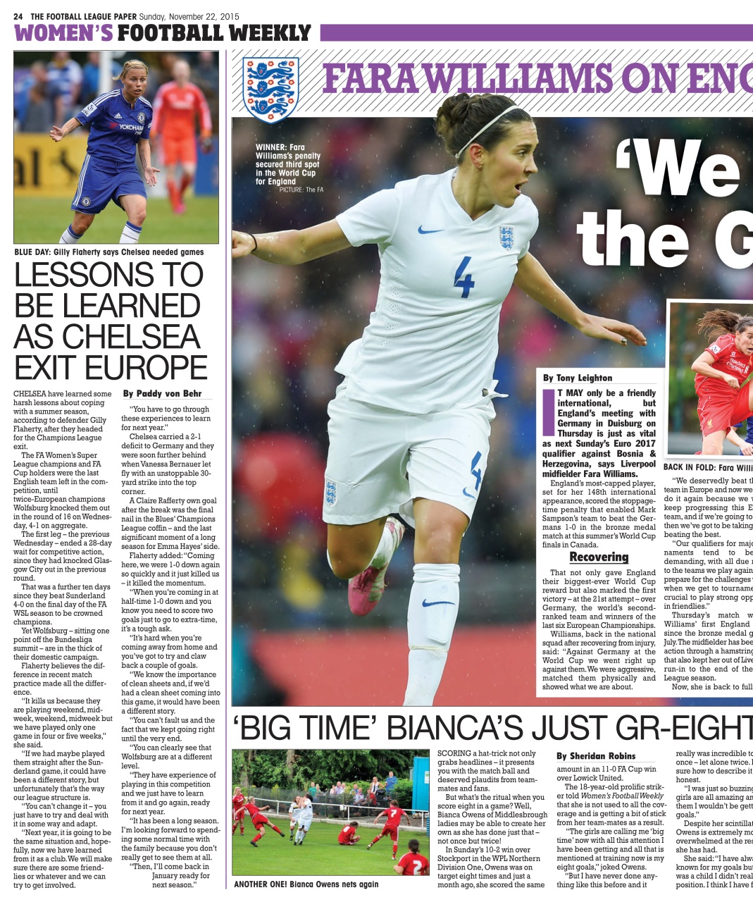 The Football League Paper Preview Pages