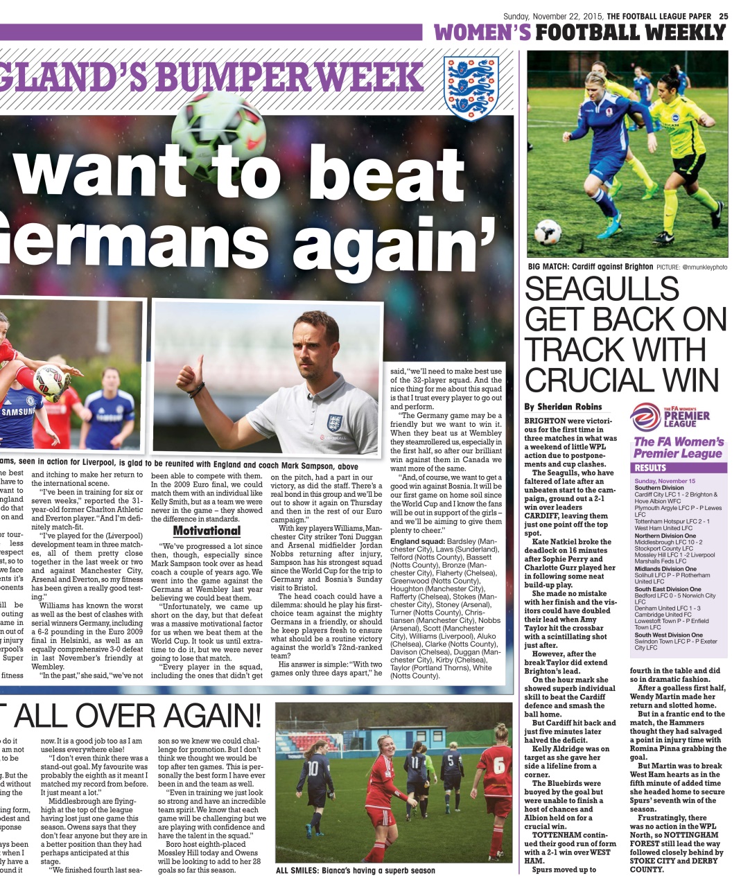 The Football League Paper Preview Pages
