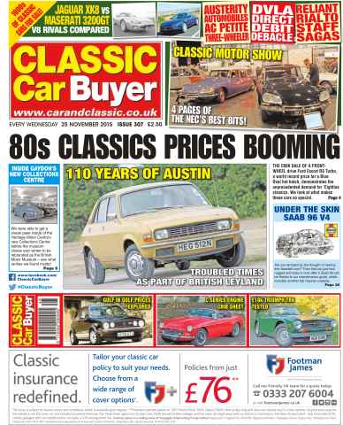 Classic Car Buyer issue No. 307 80s Classics Prices Booming