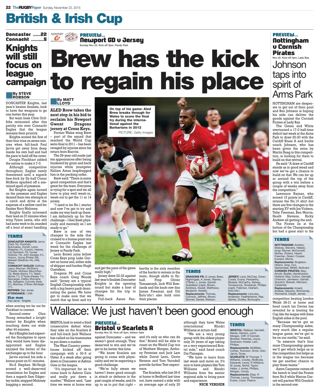 The Rugby Paper Preview Pages