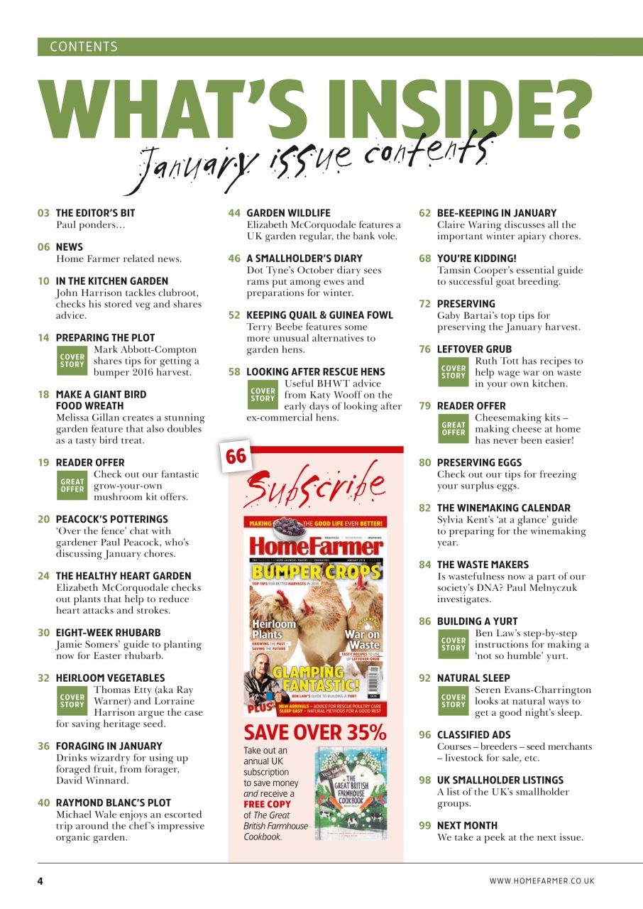 Home Farmer Magazine Preview Pages