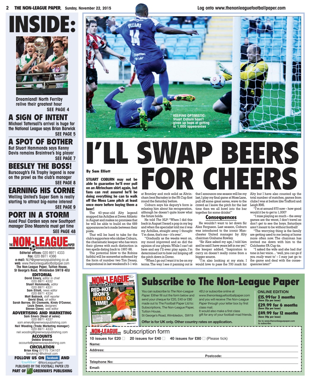 The Non-League Football Paper Preview Pages