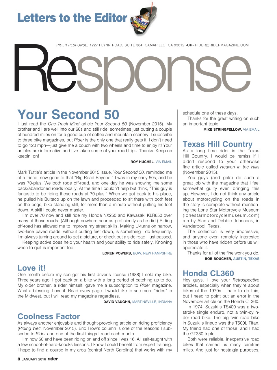 Rider Magazine Preview Pages